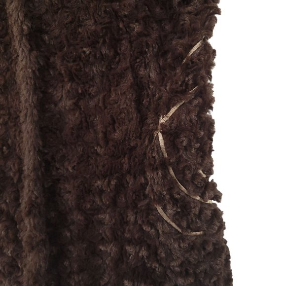 CoVelo Clothing Teddy Bear Vest Jacket Womens Sz 8 Snap Close Brown Faux Fur - Picture 12 of 16